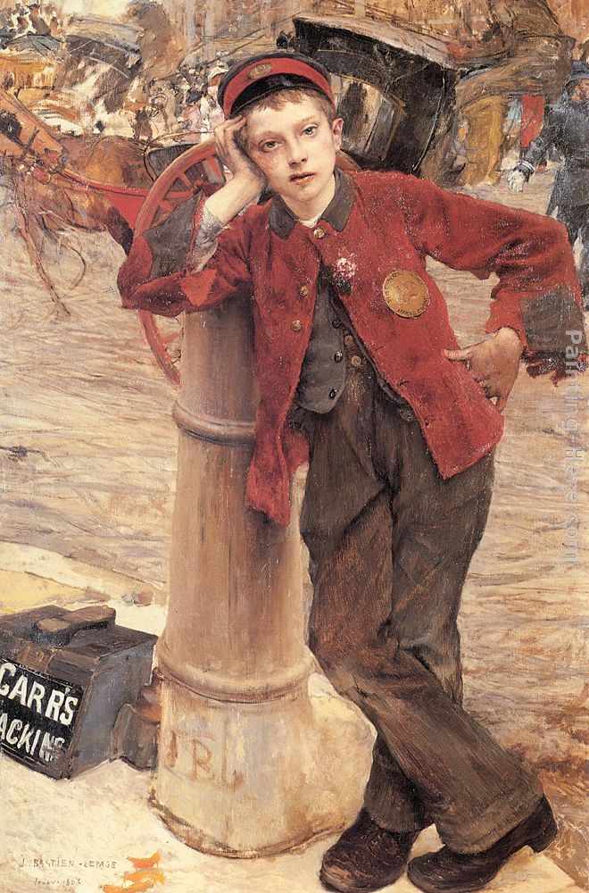 The London Bootblack painting - Jules Bastien-Lepage The London Bootblack art painting